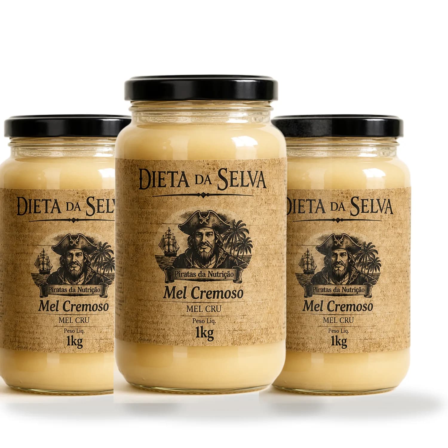 Combo 3 potes — mel cru da Dieta da Selva